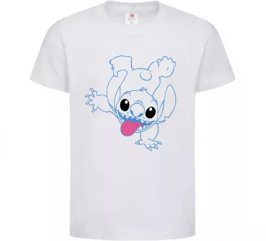 Детская футболка Stitch happy Белый фото