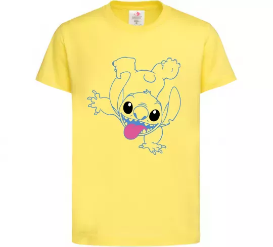 Детская футболка Stitch happy Лимонный фото