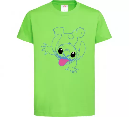 Детская футболка Stitch happy Лаймовый фото