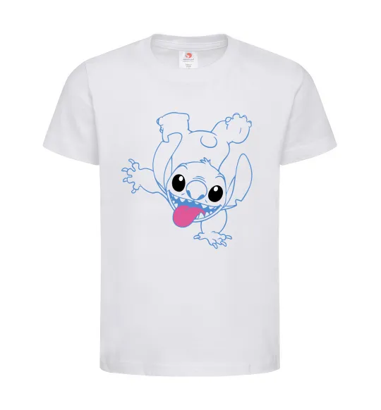Детская футболка Stitch happy Белый фото