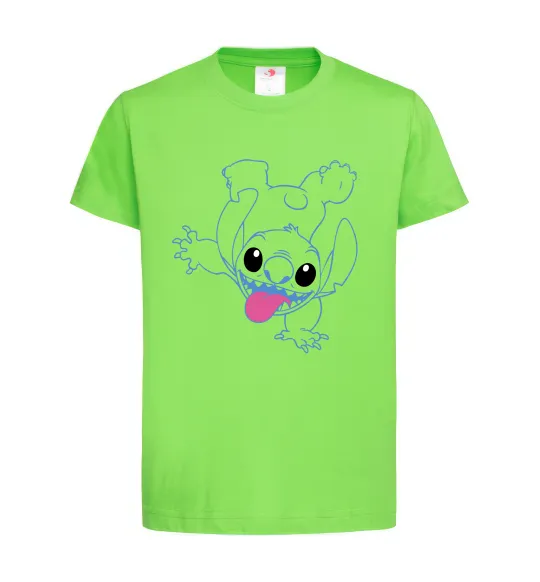 Детская футболка Stitch happy Лаймовый фото