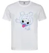 Мужская футболка Stitch happy Белый фото
