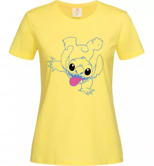 Жіноча футболка Stitch happy Лимонний фото