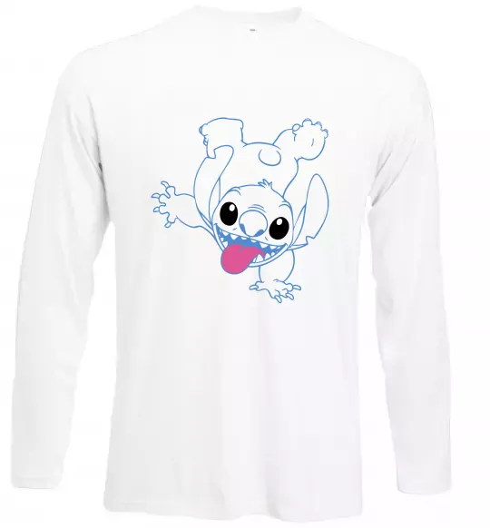 Лонгслів Stitch happy Білий фото