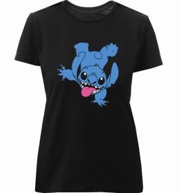 Жіноча преміум футболка Stitch happy