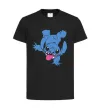 Детская футболка Stitch happy Черный фото