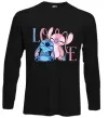 Лонгслив Stitch love Черный фото