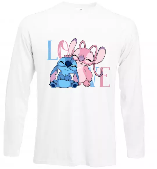Лонгслив Stitch love Белый фото