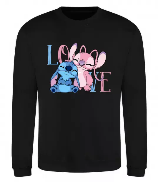 Свитшот Stitch love Черный фото