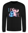 Свитшот Stitch love Черный фото
