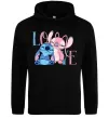 Женская толстовка (худи) Stitch love Черный фото
