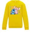 Дитячий світшот Stitch love Сонячно жовтий фото