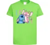 Детская футболка Stitch love Лаймовый фото