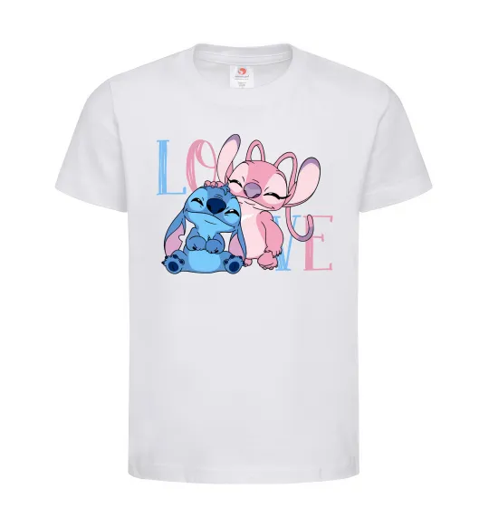 Детская футболка Stitch love Белый фото