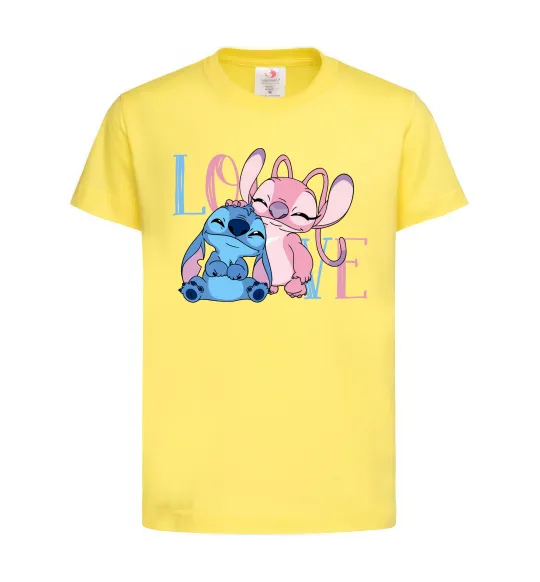 Детская футболка Stitch love Лимонный фото