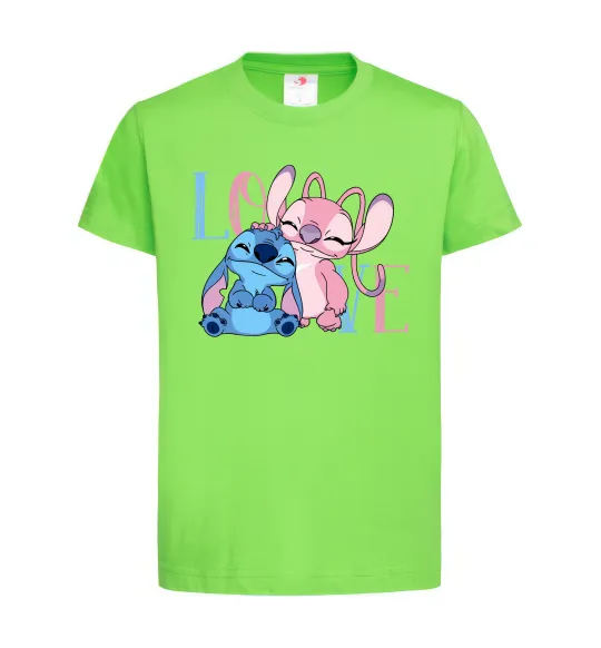 Детская футболка Stitch love Лаймовый фото
