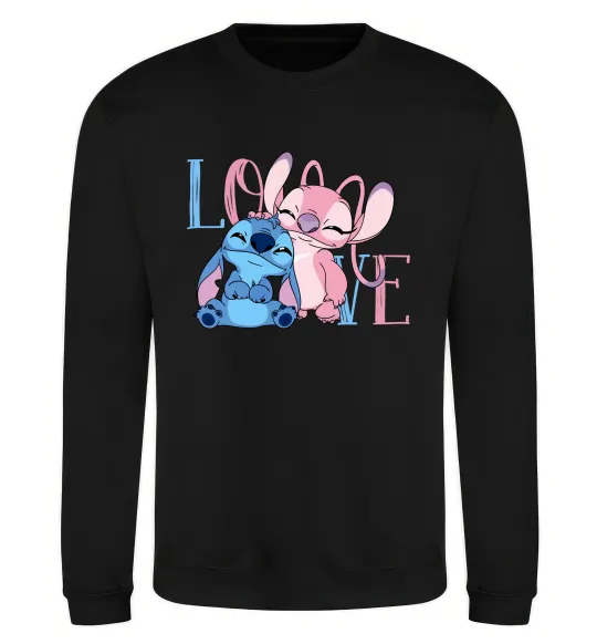 Свитшот Stitch love Черный фото