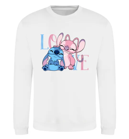 Свитшот Stitch love Белый фото