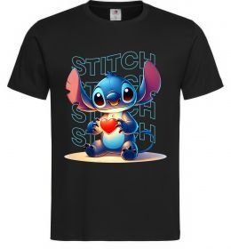 Мужская футболка Стіч з сердечком