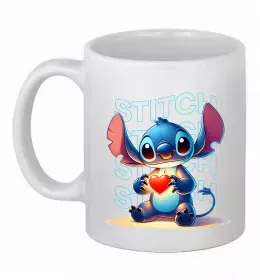 Чашка керамическая Stitch Белый фото