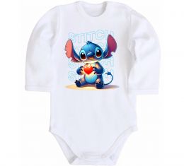 Детский боди Стіч з сердечком