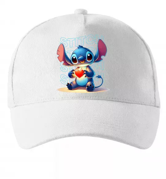 Кепка Стіч з сердечком Белый фото