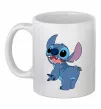 Чашка керамическая Stitch Белый фото