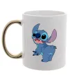 Чашка с цветной ручкой Stitch Золото фото