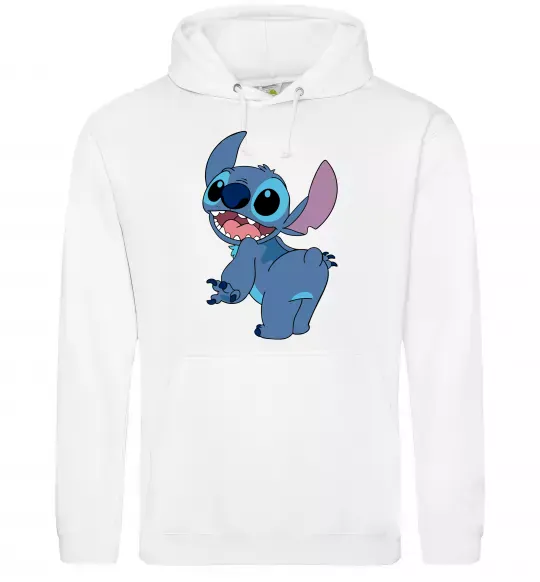 Мужская толстовка (худи) Stitch Белый фото