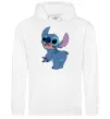 Жіноча толстовка (худі) Stitch Білий фото
