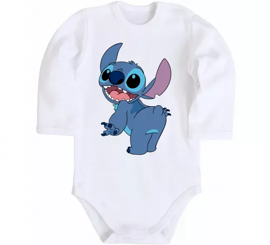 Дитячий бодік Stitch Білий фото