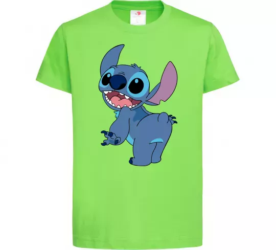 Дитяча футболка Stitch Лаймовий фото