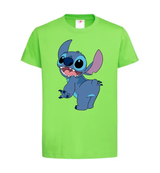 Дитяча футболка Stitch Лаймовий фото
