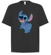 Футболка Оверсайз Stitch Чорний фото