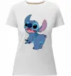 Женская премиум футболка Stitch Белый фото