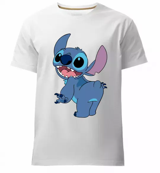 Мужская премиум футболка Stitch Белый фото