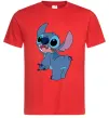Мужская футболка Stitch Красный фото
