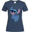 Женская футболка Stitch Темно-синий фото