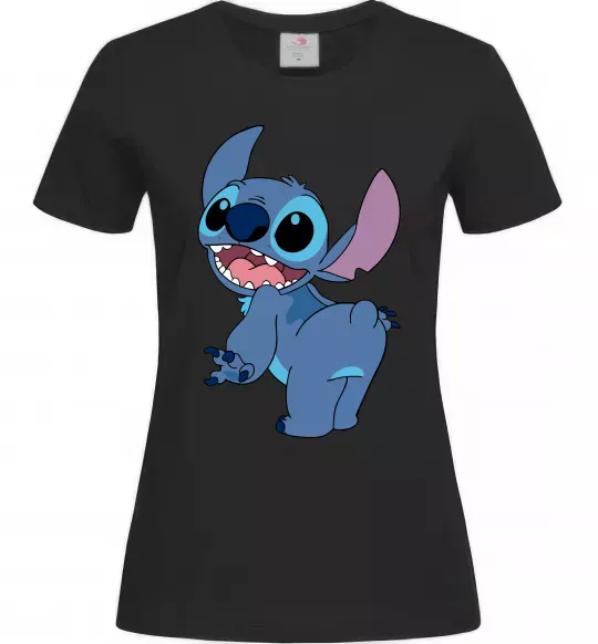 Женская футболка Stitch Черный фото