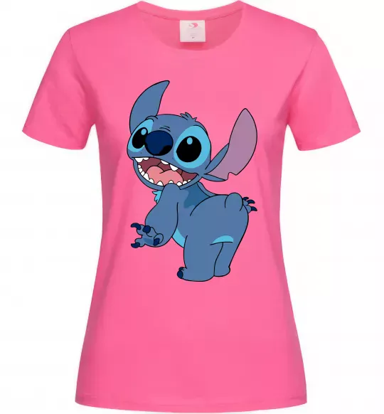 Женская футболка Stitch Ярко-розовый фото