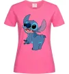 Женская футболка Stitch Ярко-розовый фото