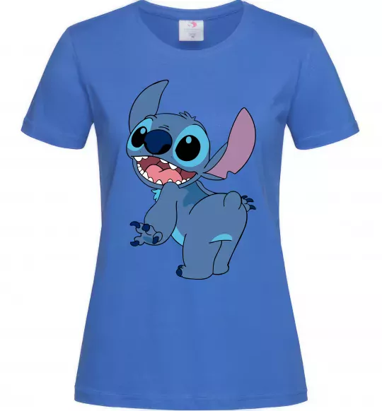Женская футболка Stitch Ярко-синий фото