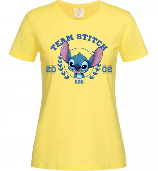 Женская футболка Team stitch Лимонный фото