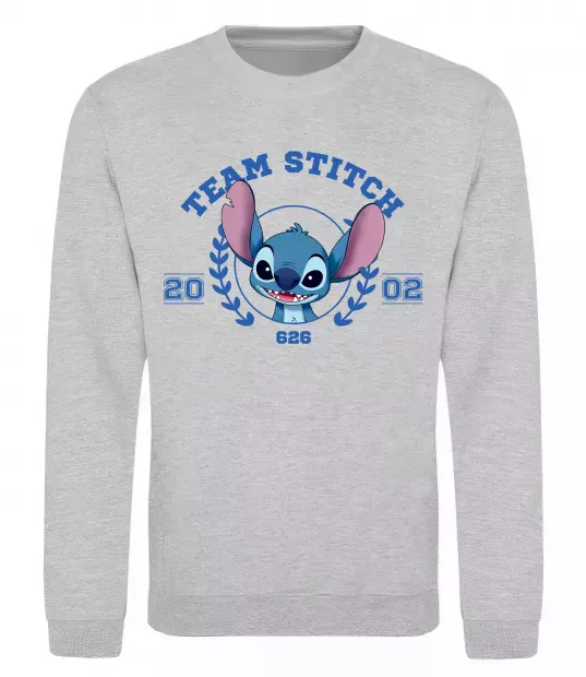 Свитшот Team stitch Серый меланж фото