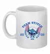 Чашка керамическая Team stitch Белый фото