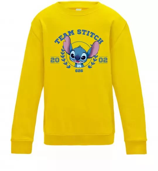 Детский Свитшот Team stitch Солнечно желтый фото