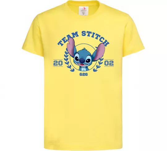 Детская футболка Team stitch Лимонный фото