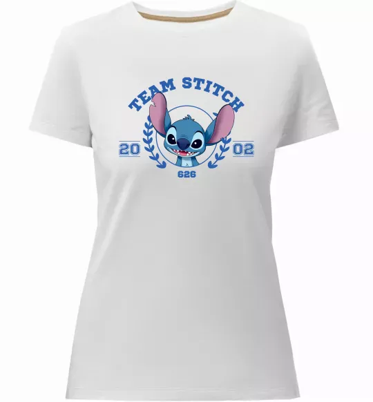 Женская премиум футболка Team stitch Белый фото