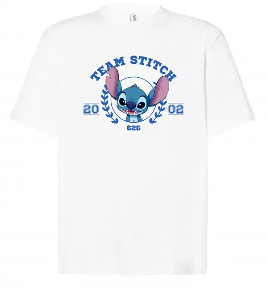 Футболка Оверсайз Team stitch Білий фото