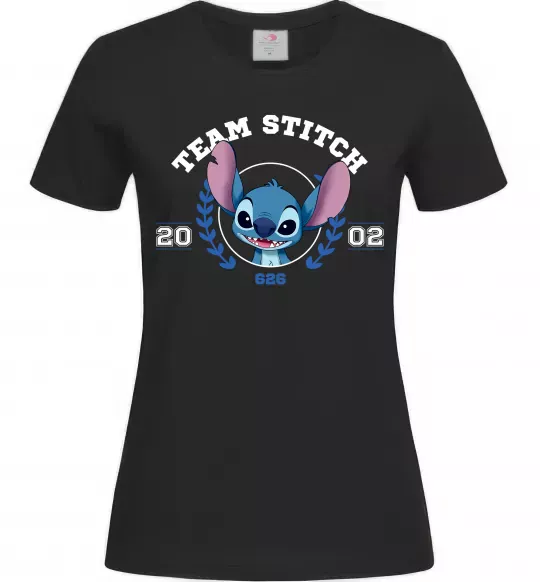 Женская футболка Team stitch Черный фото
